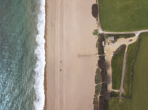 View of the beach just steps away from the pousada entrance.