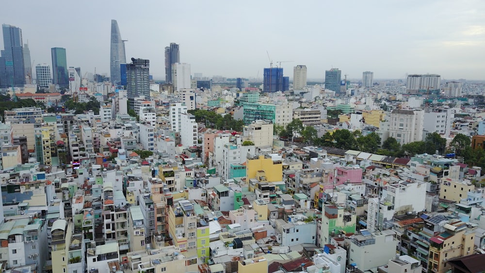 aerial view of city