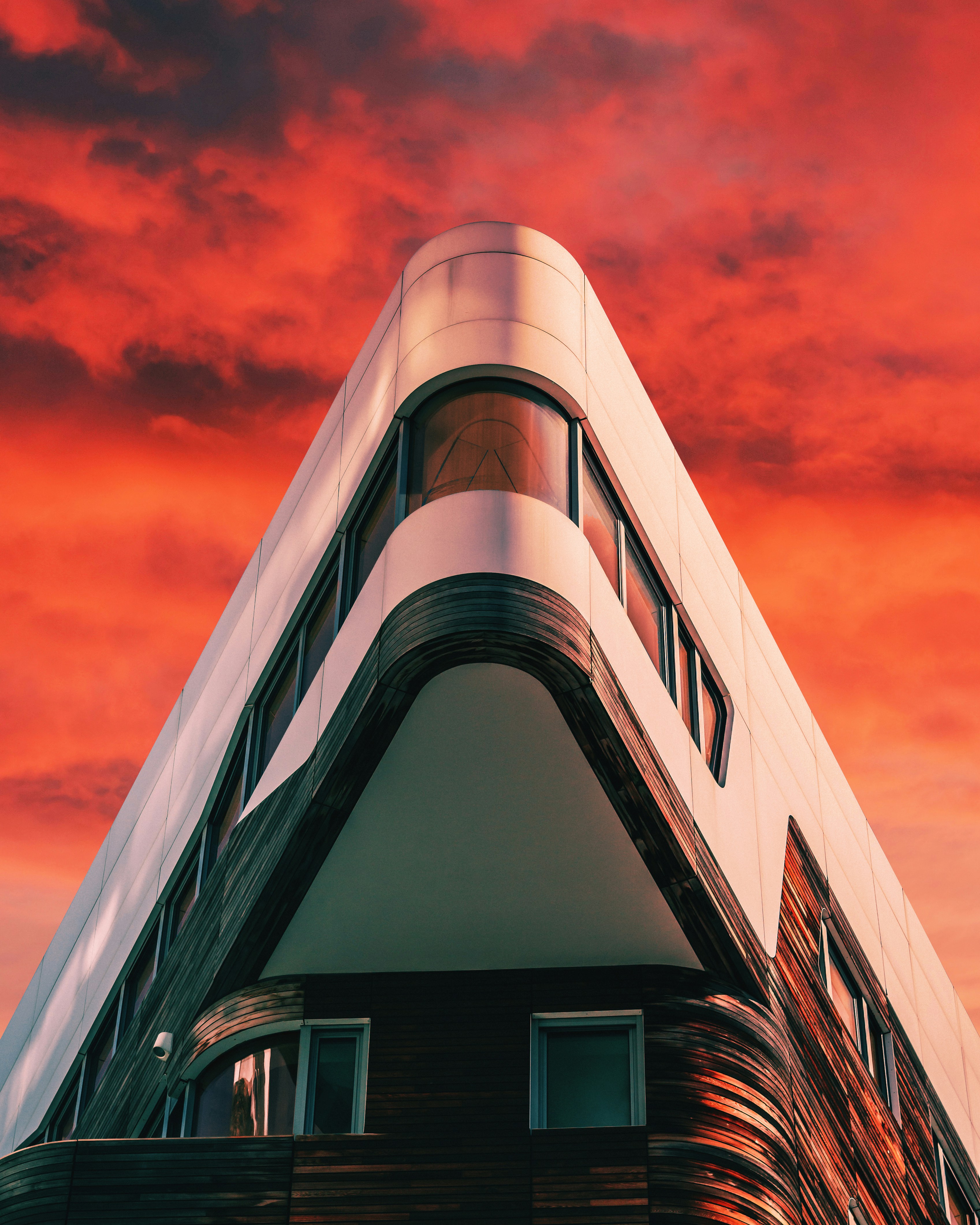 city life building sunset