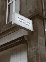 white and black signage