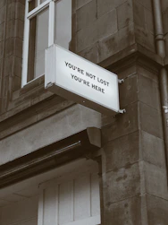 white and black signage