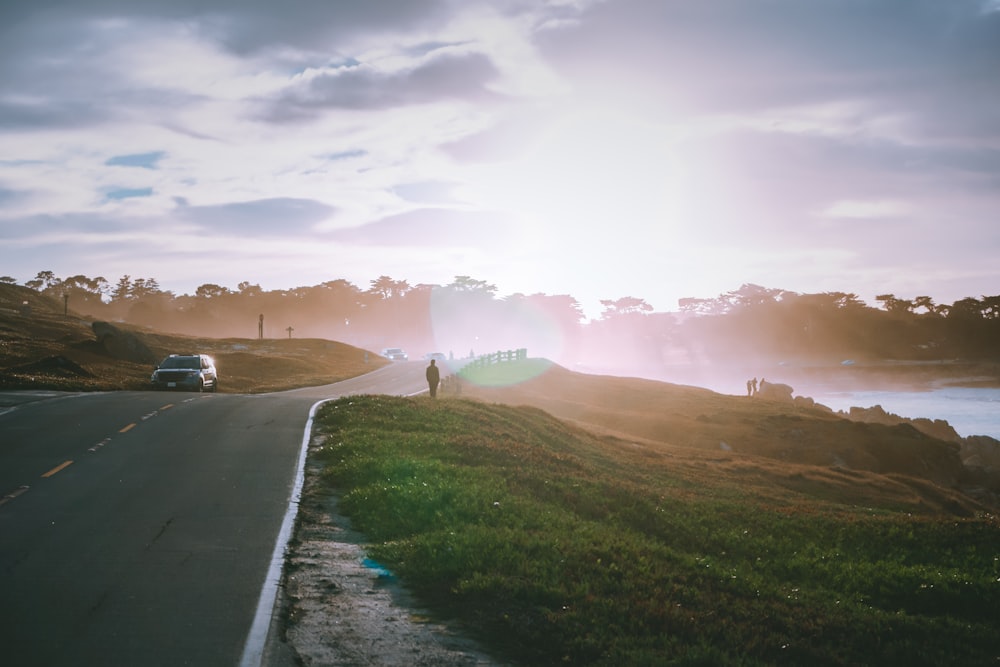 vehicle parked on road