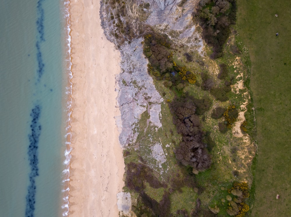 Draufsicht auf einen Strand