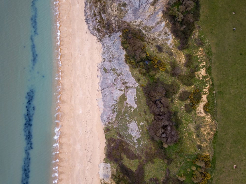 top view of a beach