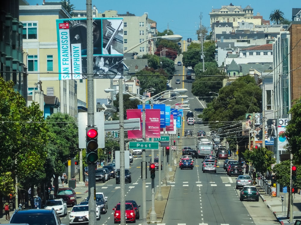 several vehicles passing on road