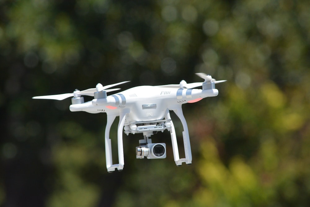 white DJi Phantom drone