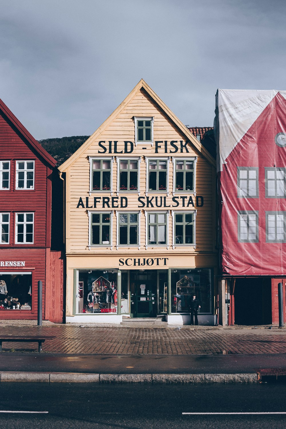 Sild - Fisk Alfred SkulStad house under gray skies
