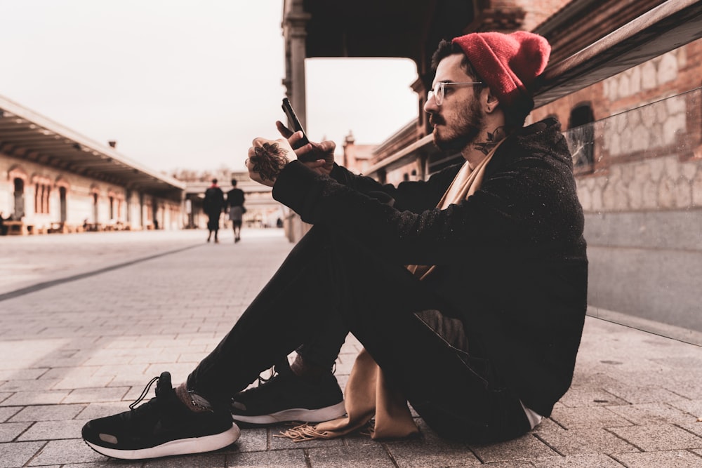 man lying on ground