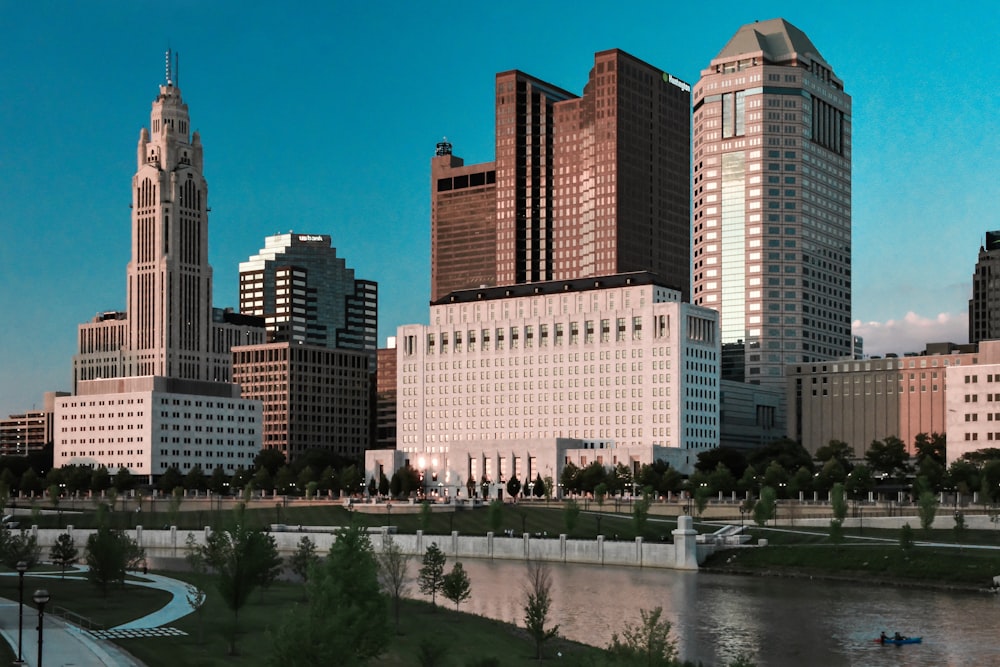 high rise building near body of water