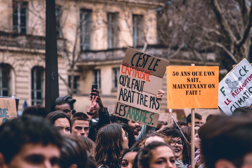 people protesting regarding climate change