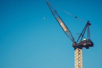 gray and yellow crane