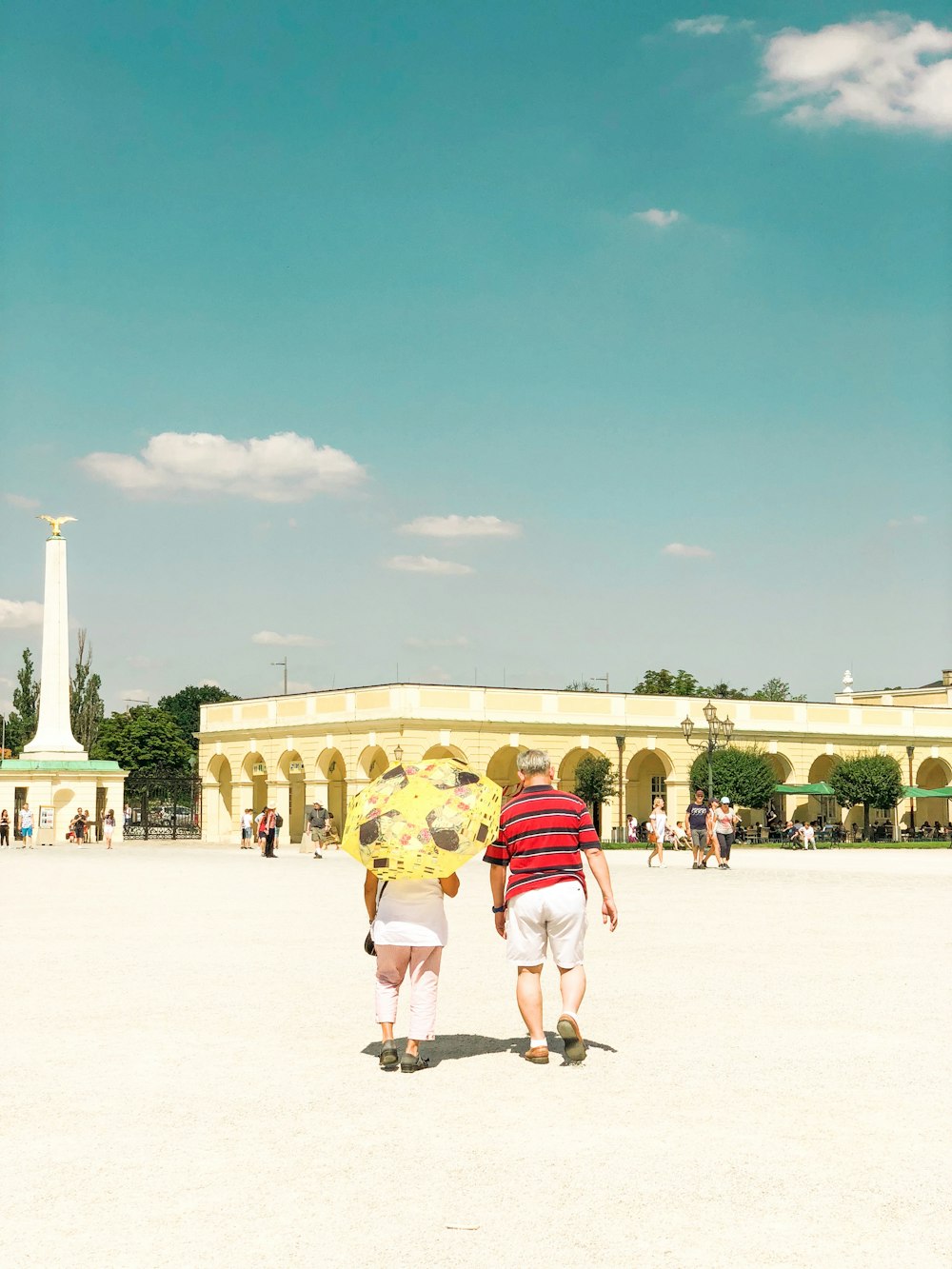 a couple in a square