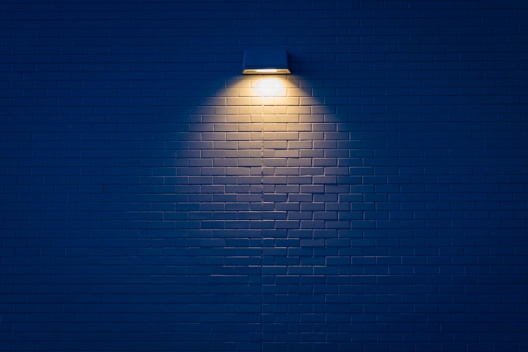  wall lamp turned on on wall wall