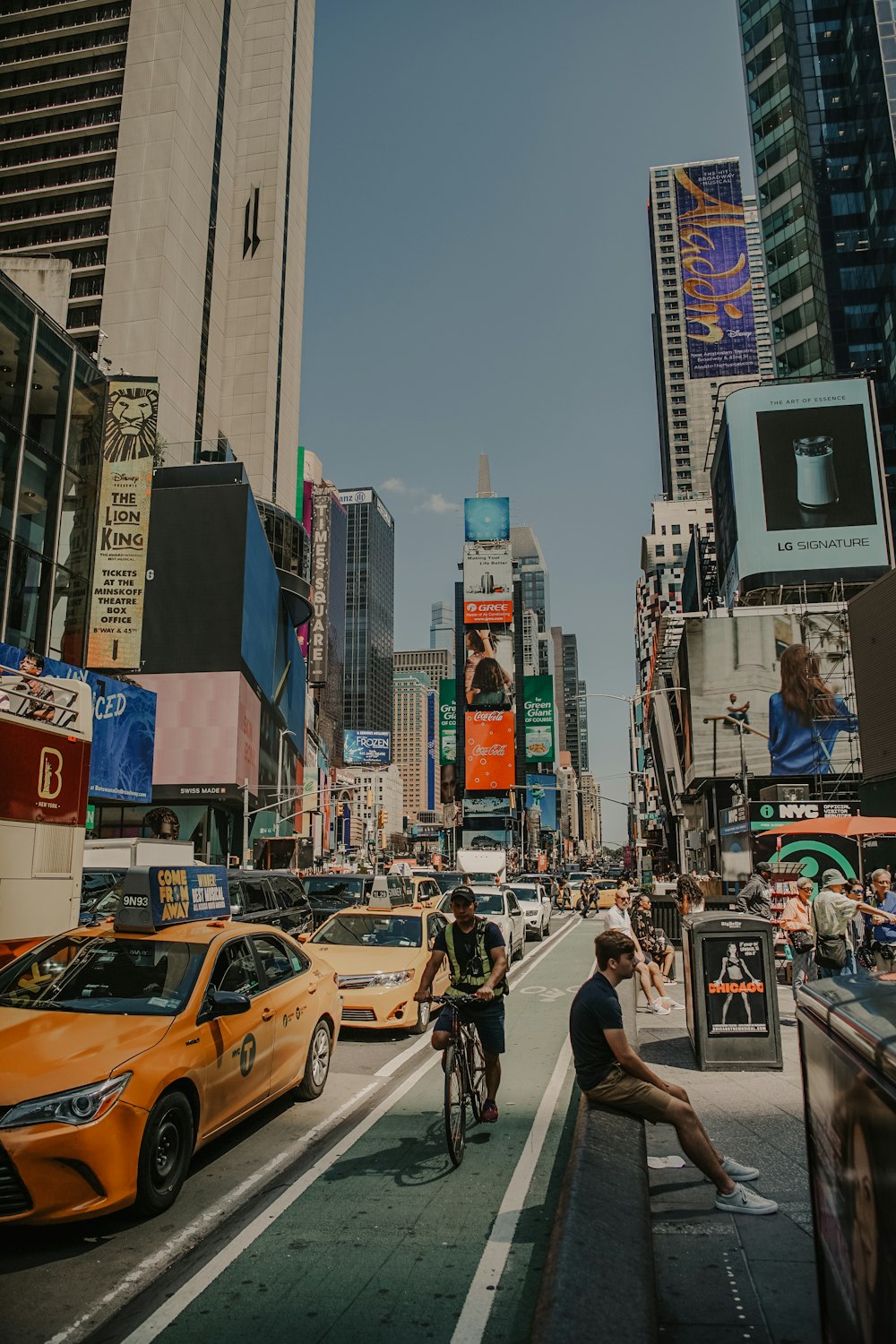 busy street at the city