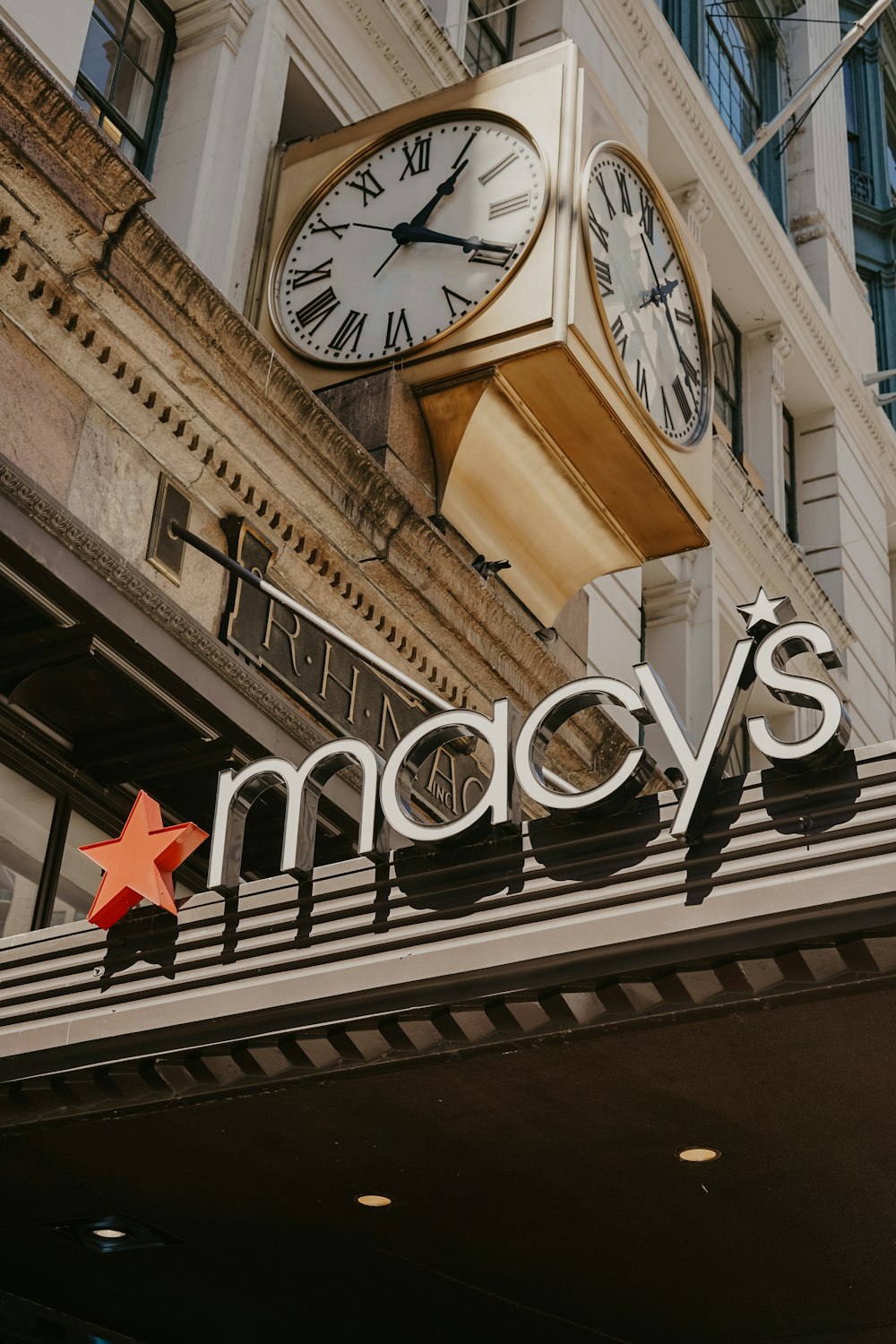 low-angle photography of Macy's store