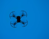 black quadcopter