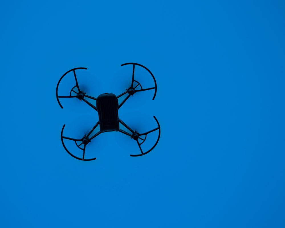 black quadcopter