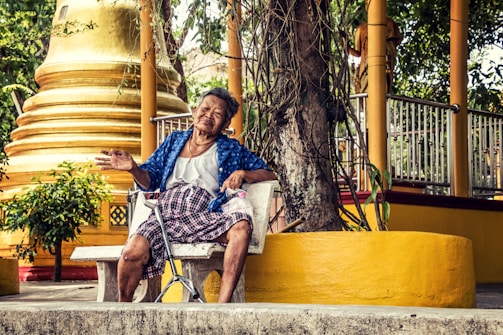 woman sitting on chair