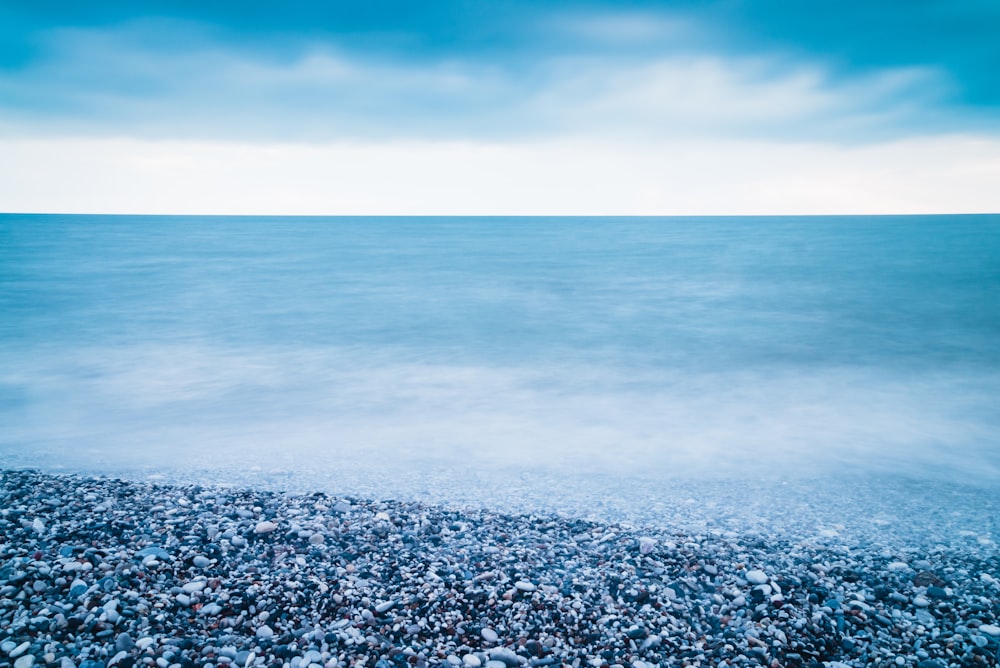 gravel on shoreline