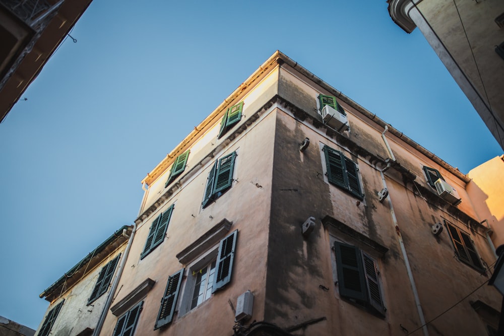 low angle view of apartment building