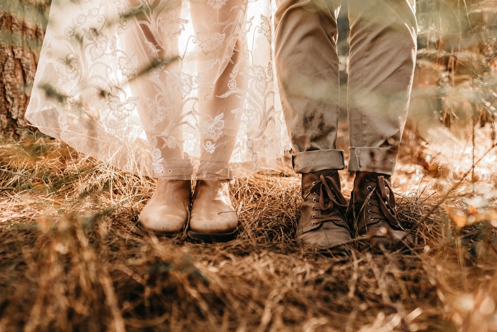 man and woman standing