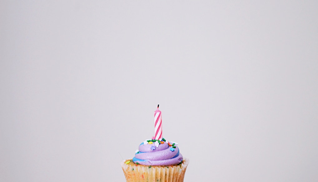 cupcake with candle