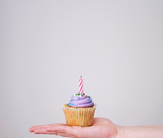 cupcake with candle