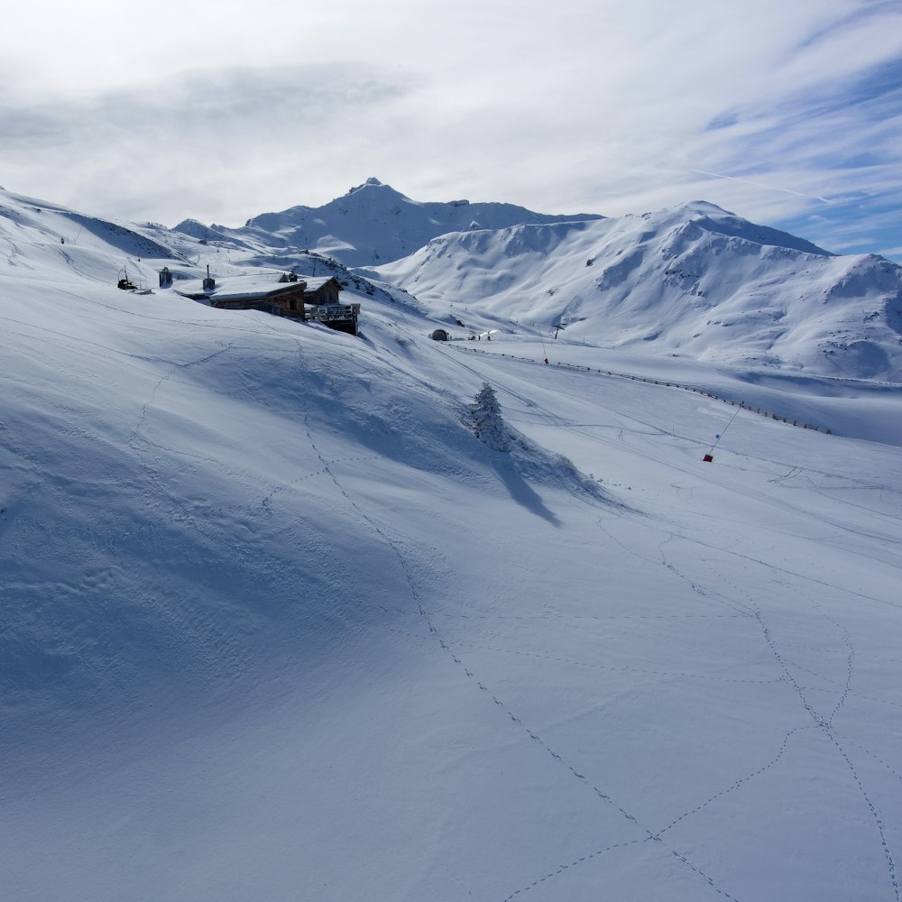 snow covered field during daytime