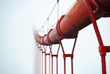 red pipe with red ropes