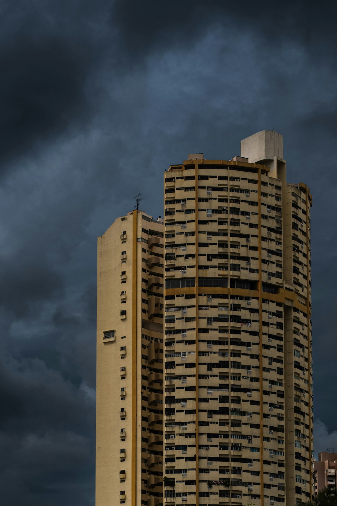 low angle view photography of brown building