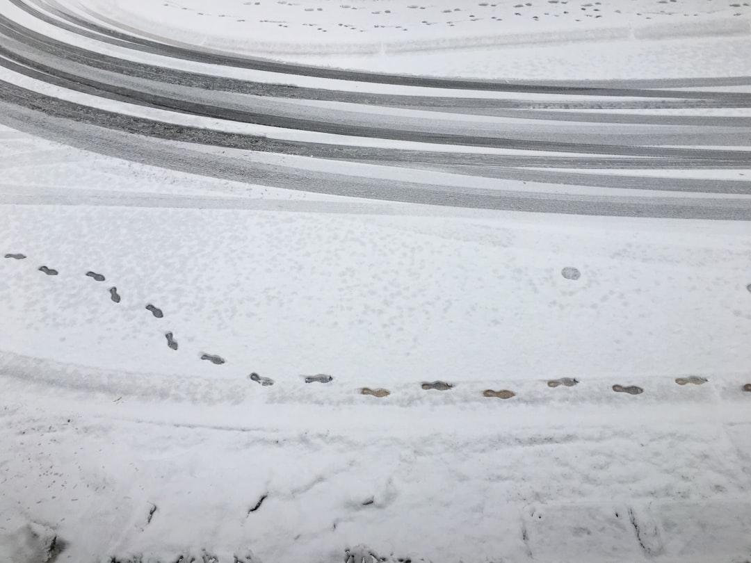 footprint on snow