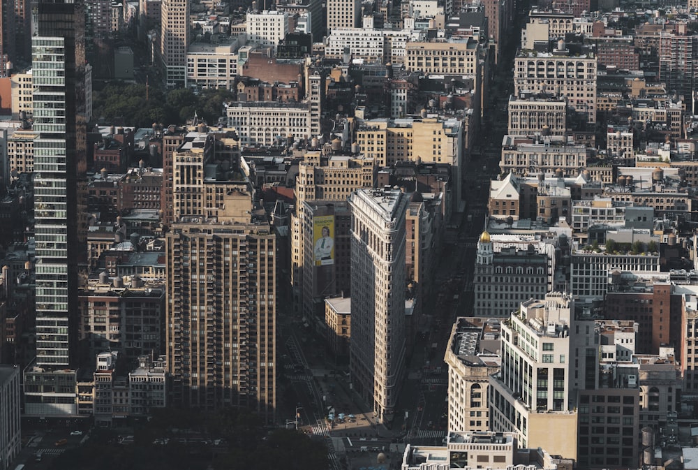 bird's-eye view photography of city