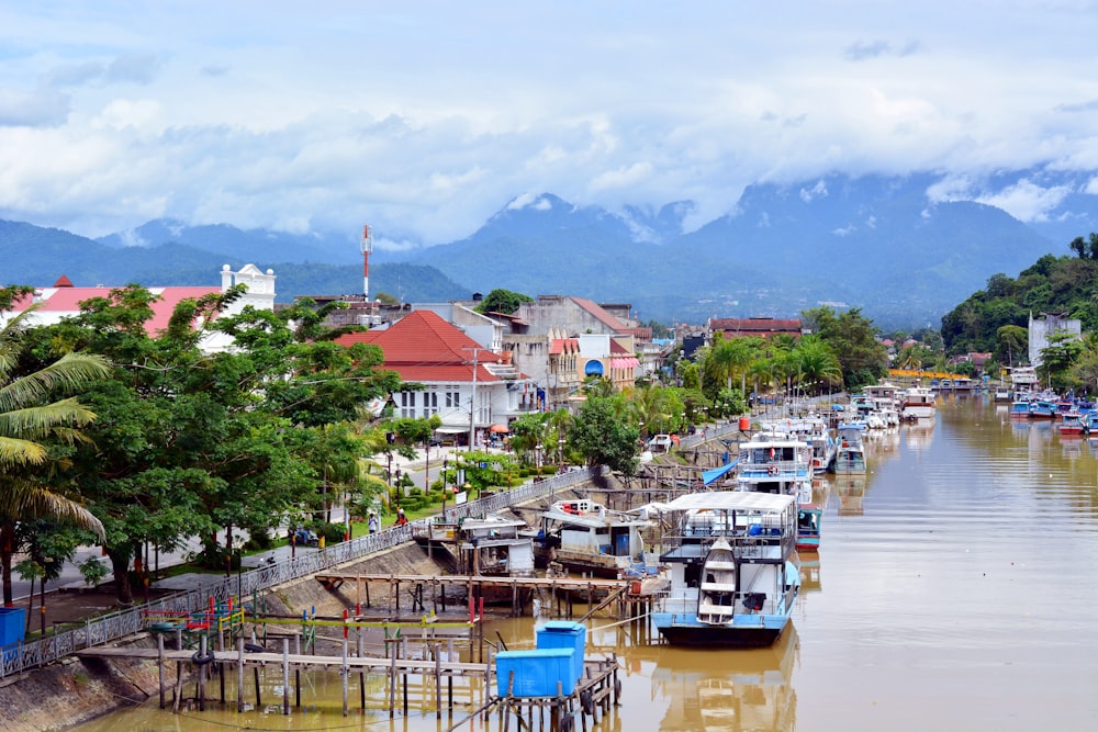 boats on river during daytime