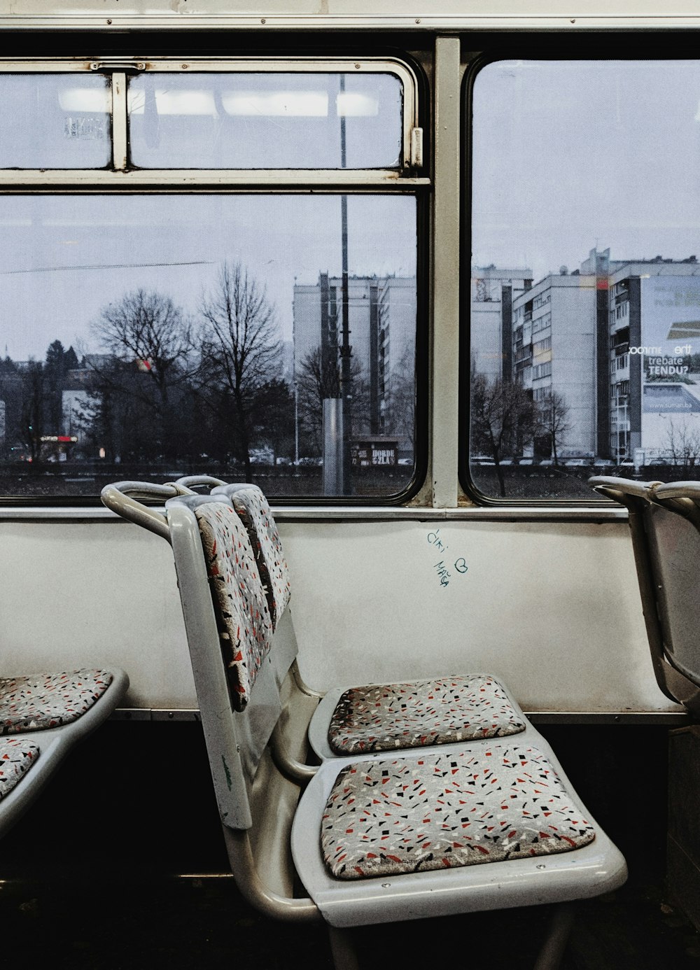 assento de ônibus vazio