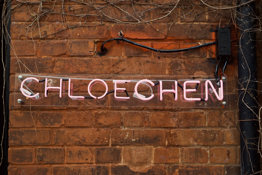 Chloechen neon sign
