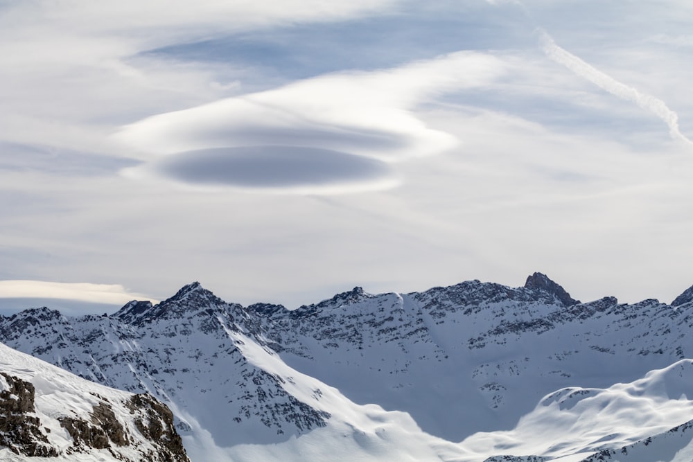 mountain covered by snow