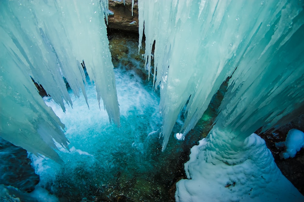 icicles over water