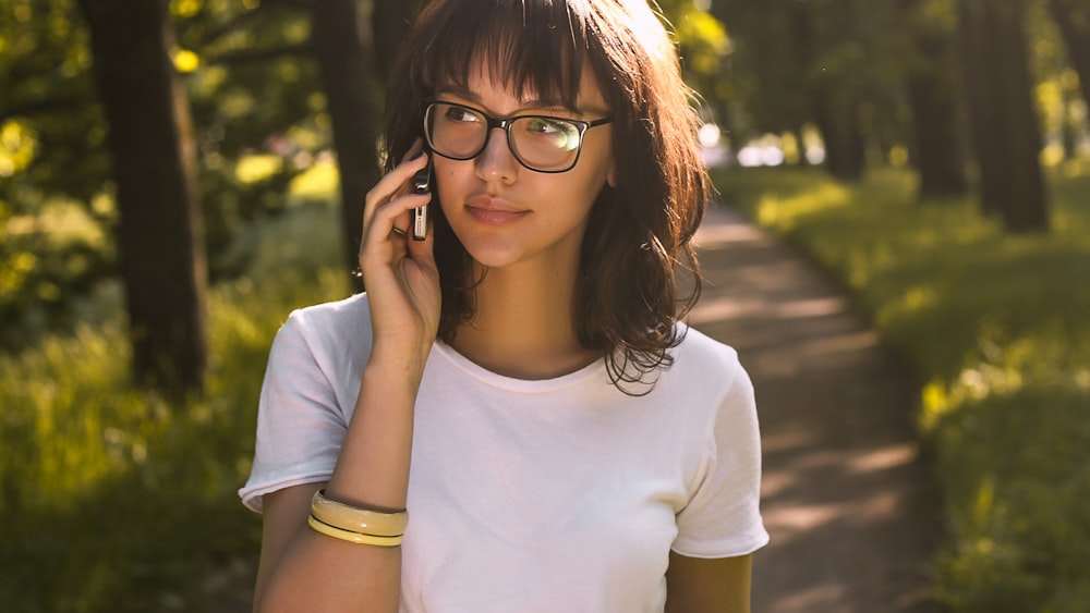 woman taking on phone