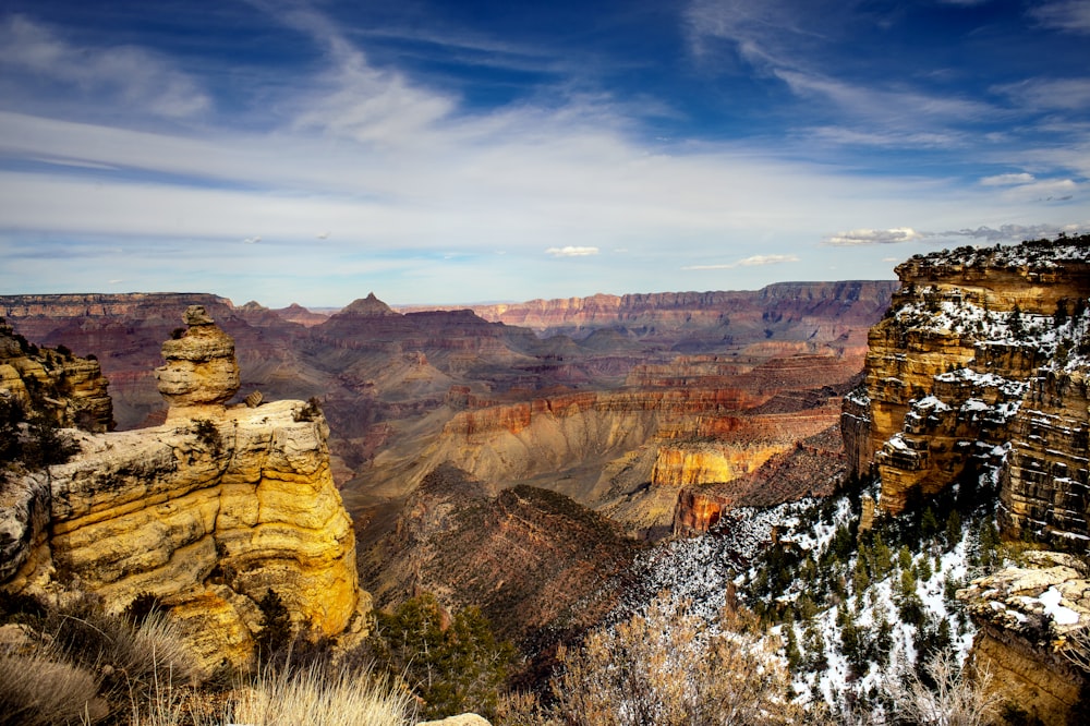 bird's eye photography of brown rock mountain