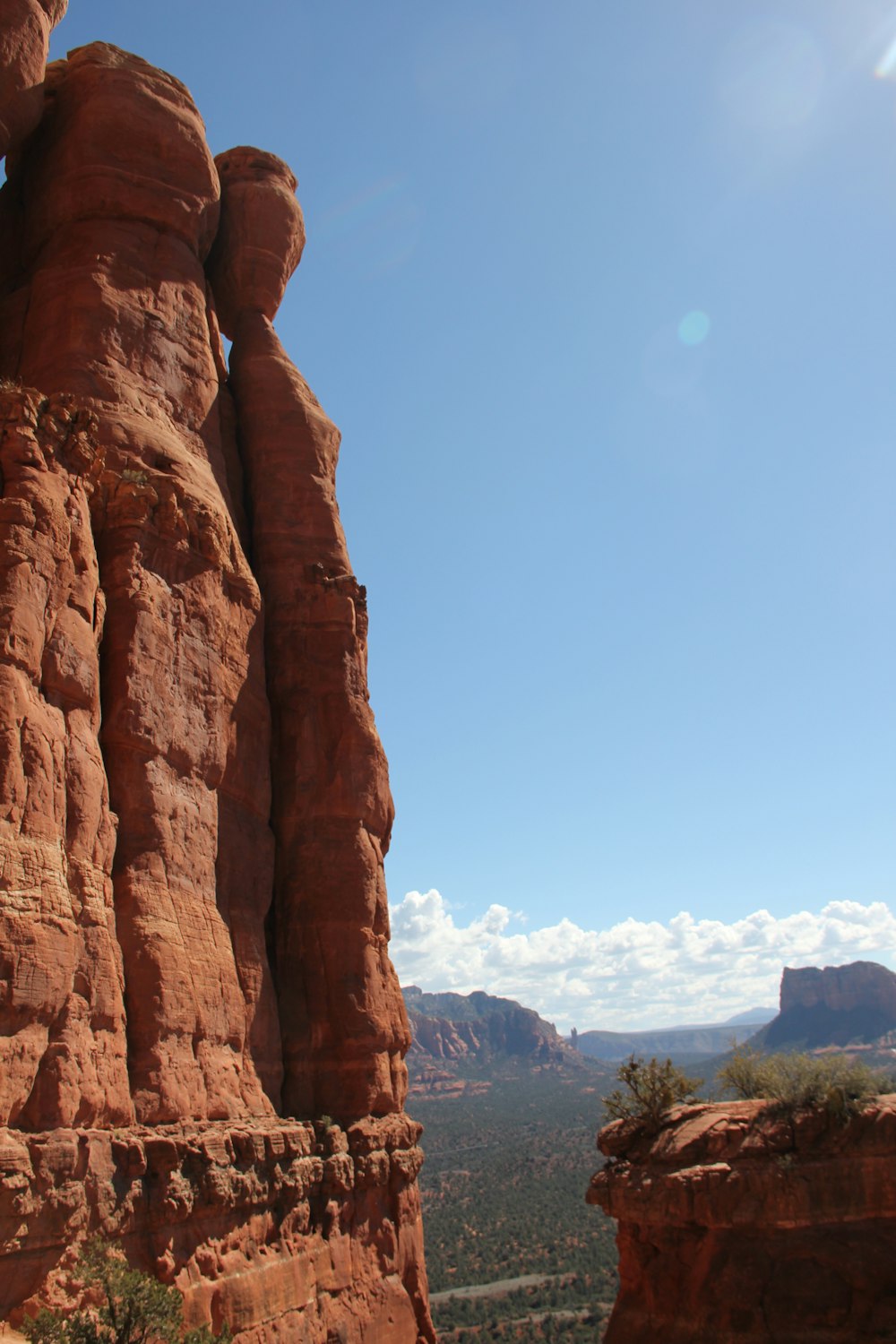 brown butte at daytime