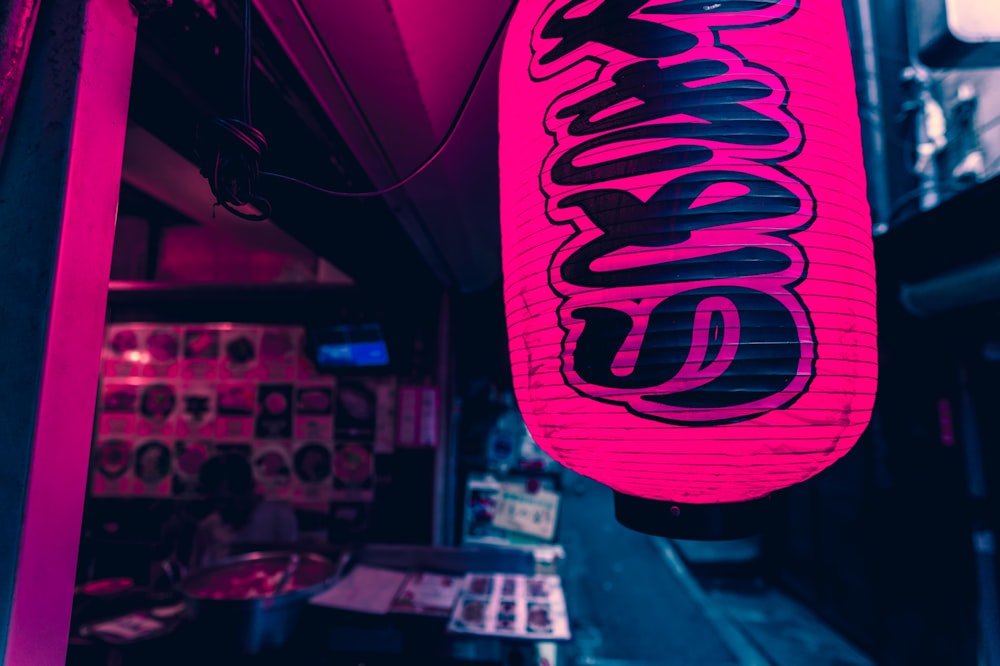 close view of lighted lantern at the food stall