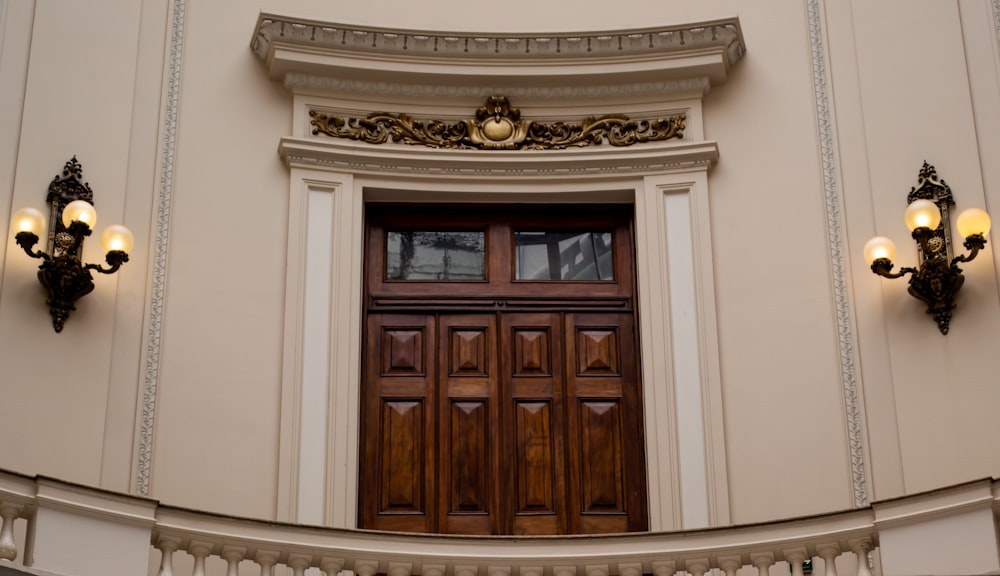 brown wooden door