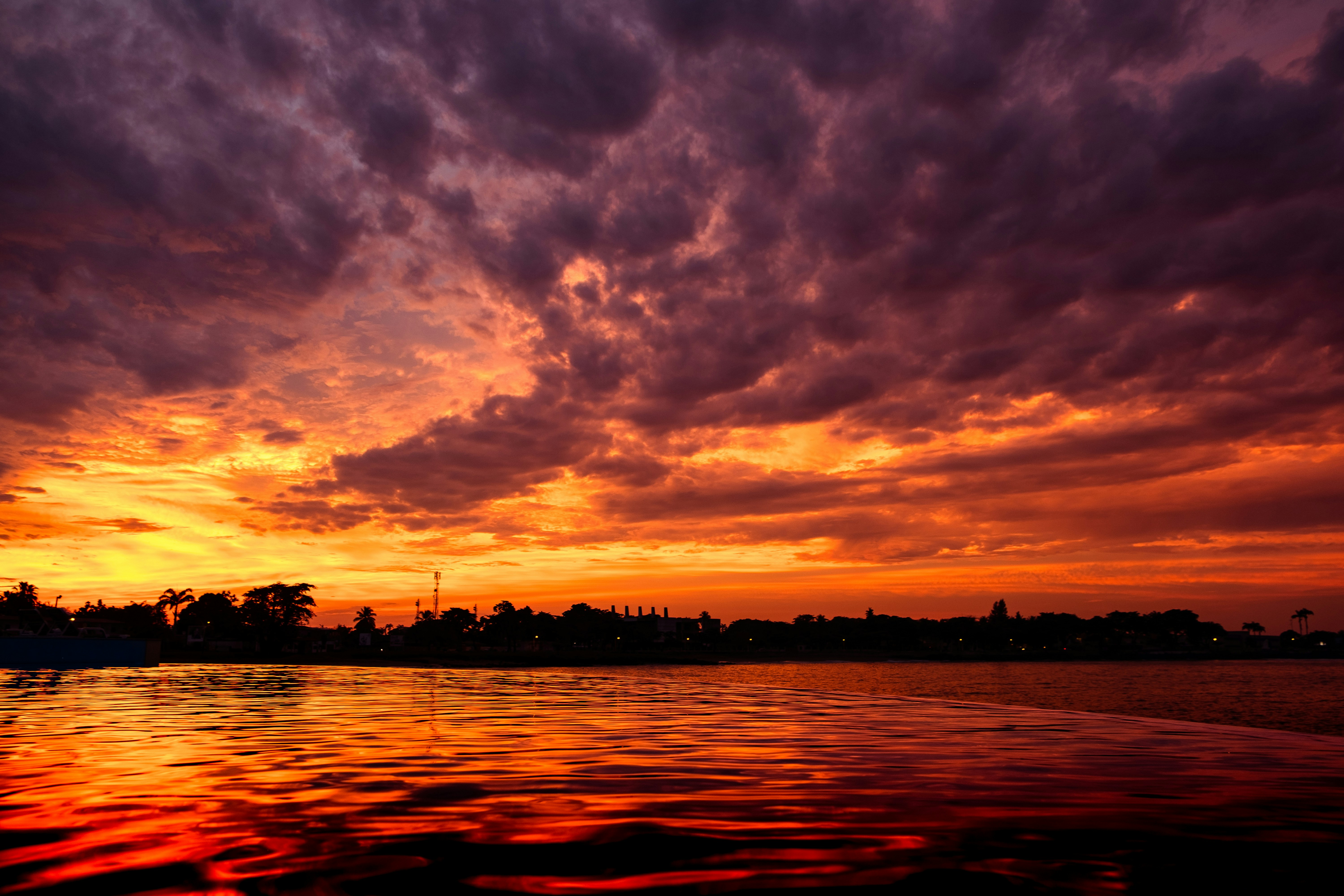 Beautiful Sunset over the Ecuador.