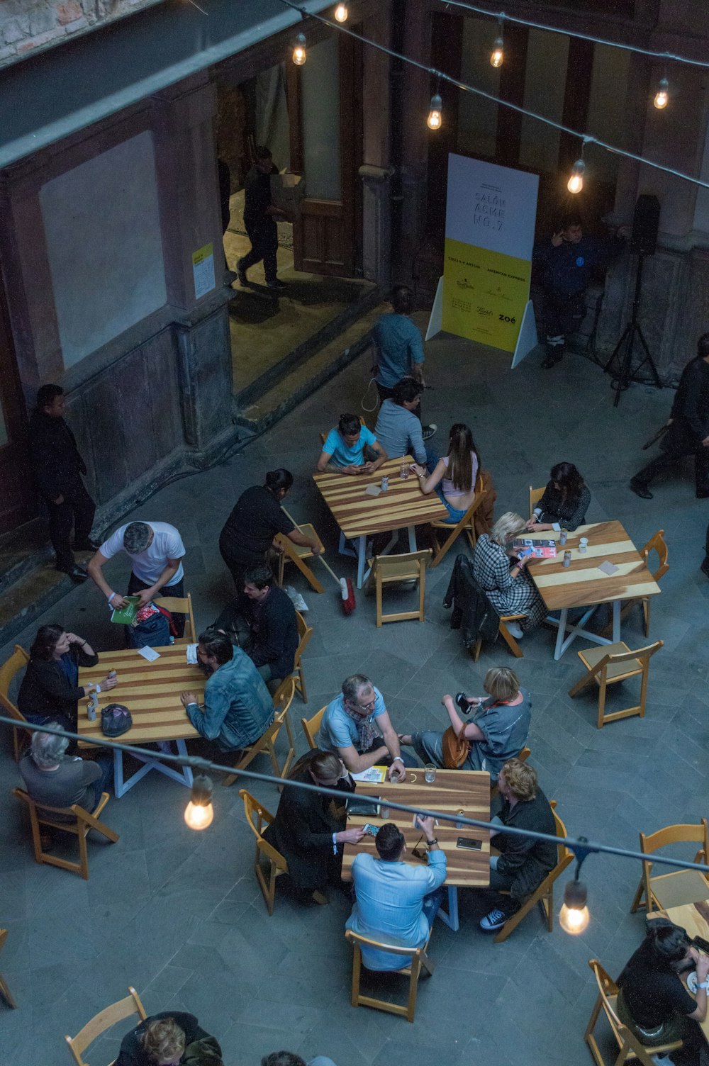 people sitting in front of table