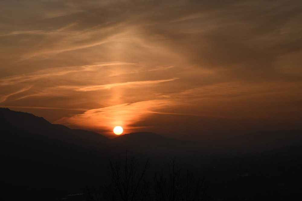 sun during sunset