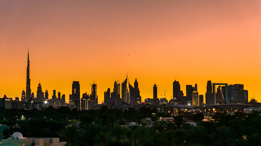 Dubai rooftop scene in the UAE