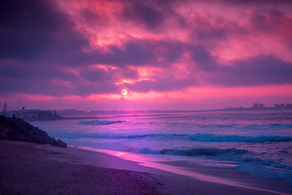 shore during golden hour