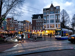 people near building