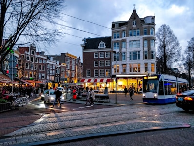 people near building