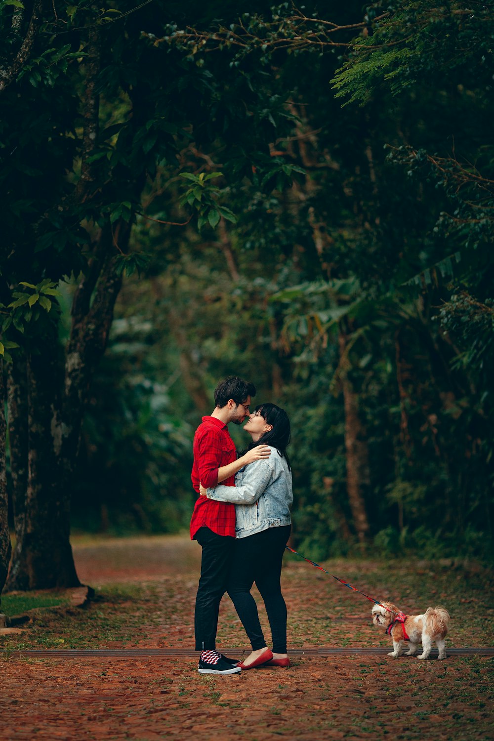 man and woman kissing